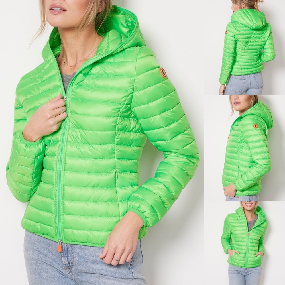 Save The Duck Women’s Kyla Puffer Jacket - Fluogreen, L